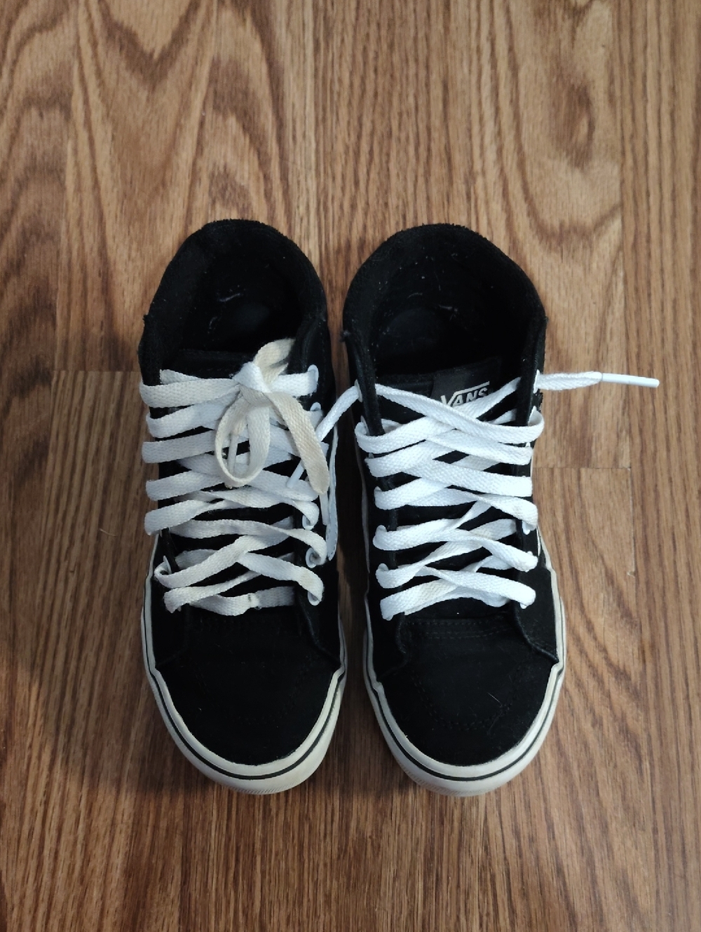 Vans Black and White High-Top Sneakers